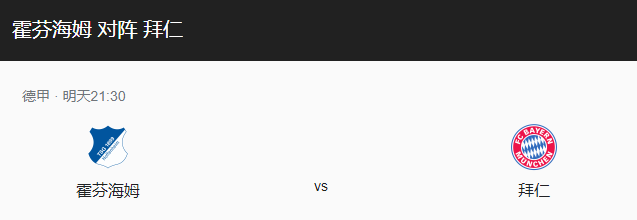 霍芬海姆VS拜仁比分预测、历史战绩及两队情况分析！-图1