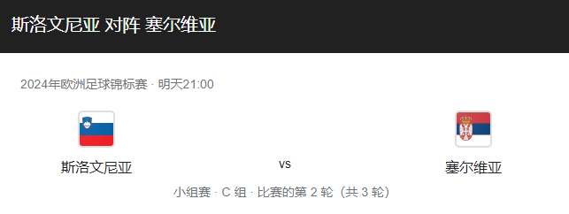 斯洛文尼VS塞尔维亚比分预测、首发阵容及近期表现介绍！-图1