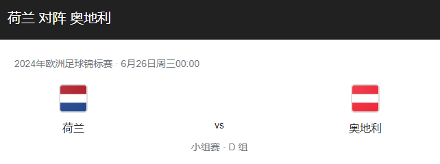 荷兰VS奥地利比分预测、近期表现及战术布局介绍！-图1