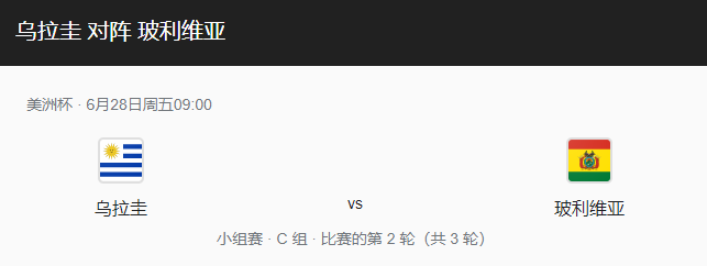 乌拉圭VS玻利维亚比分预测、战术布局及伤停详解！-图1