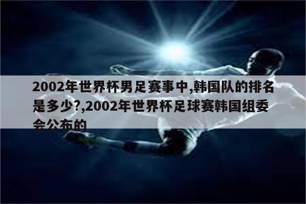 2002年世界杯男足赛事中,韩国队的排名是多少?-图1